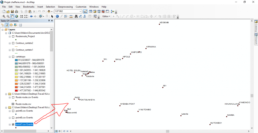 6 applications Arcgis : carte d'echantillonnage